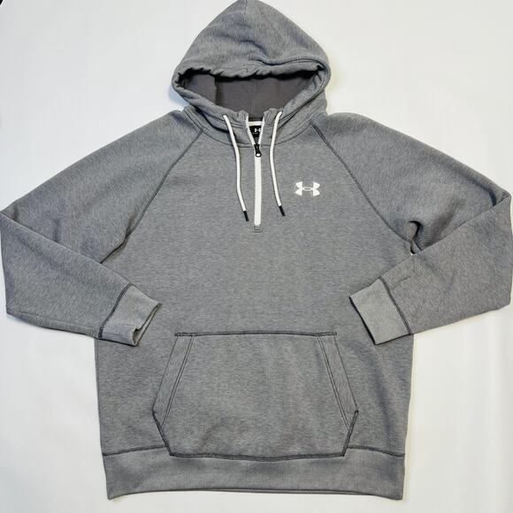 Under Armour Hoodie Mens Large Fleece Pullover Sweatshirt Athletic Loose Fit - Picture 1 of 8